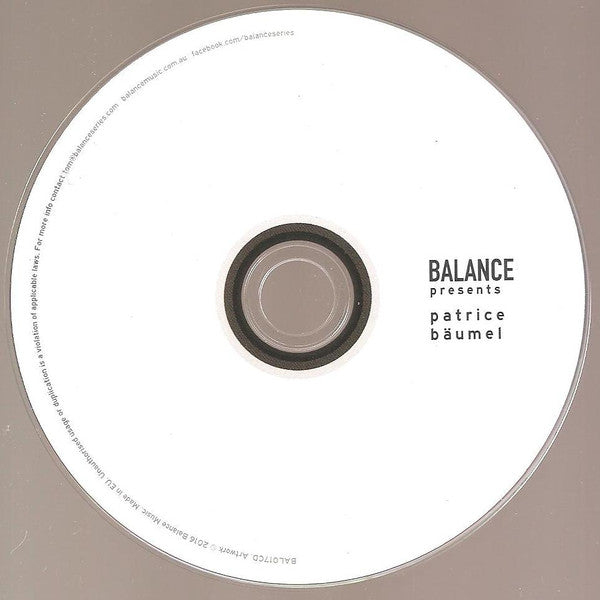 Patrice Bäumel : Balance Presents Patrice Bäumel (CD, Mixed)