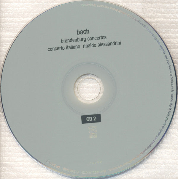 Bach* - Concerto Italiano, Rinaldo Alessandrini : Brandenburg Concertos (2xCD, Album)