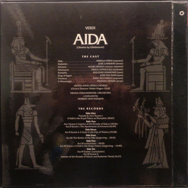 Giuseppe Verdi, Mirella Freni, José Carreras, Agnes Baltsa, Piero Cappuccilli, Ruggero Raimondi, José van Dam, Katia Ricciarelli, Thomas Moser, Wiener Staatsopernchor, Wiener Philharmoniker, Herbert Von Karajan : Aida (3xLP + Box)
