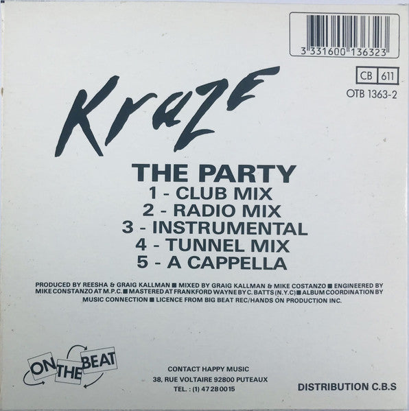 Kraze : The Party (CD, Single, Car)
