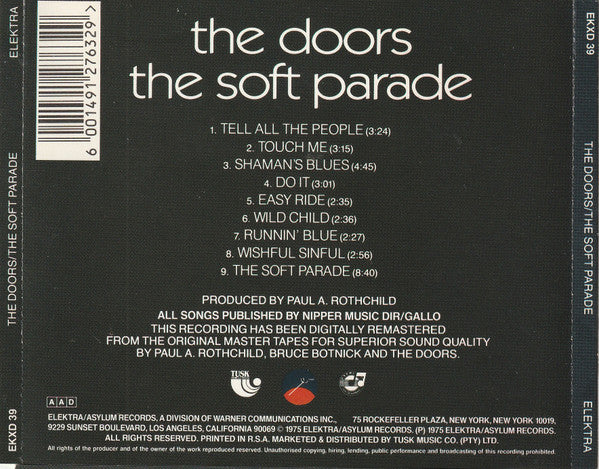 The Doors : The Soft Parade (CD, Album, RE)