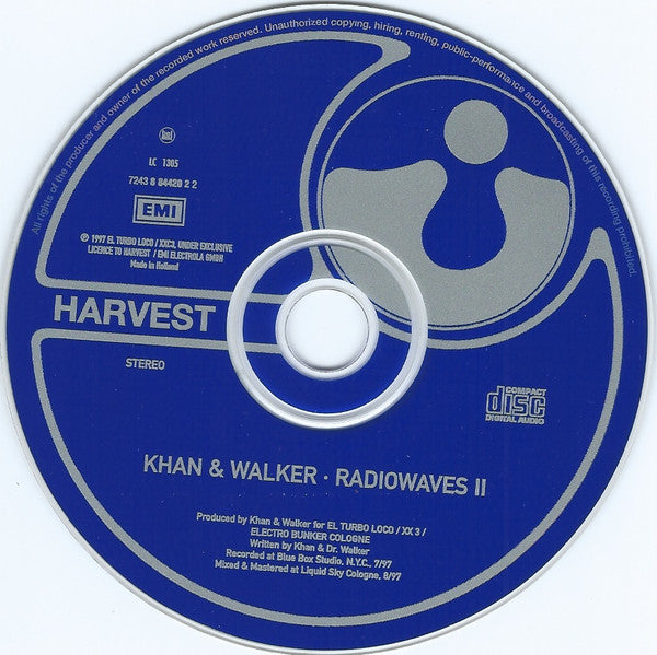 Khan &amp; Walker : Radiowaves II (CD, Album, RM)
