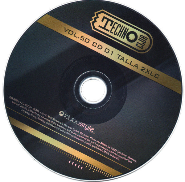 Talla 2XLC &amp; Kai Tracid : Techno Club Vol.50 (2xCD, Comp, Mixed)