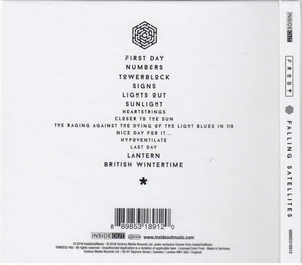 Frost* : Falling Satellites (CD, Album, S/Edition, Med)