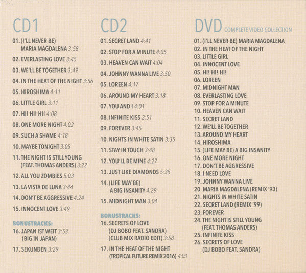 Sandra : The Very Best Of Sandra (2xCD, Comp + DVD-V, Comp, PAL + Dig)