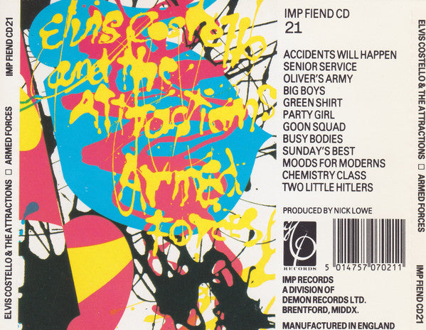 Elvis Costello &amp; The Attractions : Armed Forces (CD, Album, RE, RP, Bar)