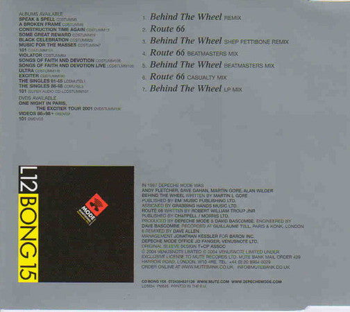 Depeche Mode : Behind The Wheel (Remix) (CD, Single, RP)