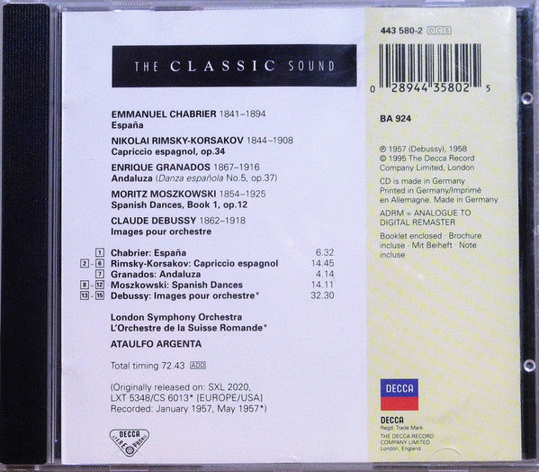 Argenta*, The London Symphony Orchestra* : España (CD, RE, RM)