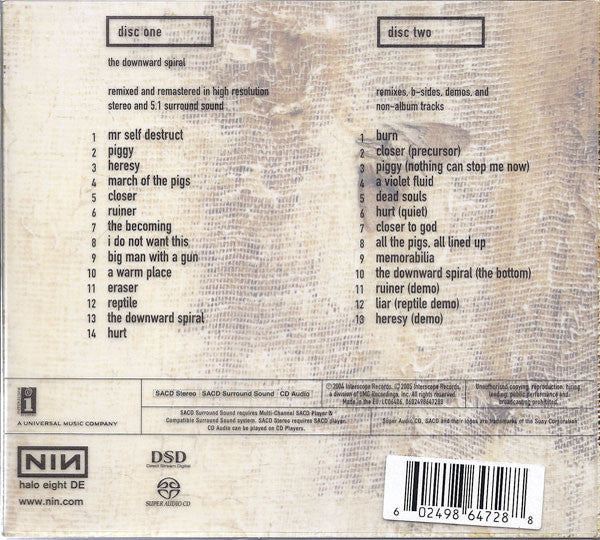 Nine Inch Nails : The Downward Spiral (SACD, Hybrid, Multichannel, Album, RE, RM + SACD, )