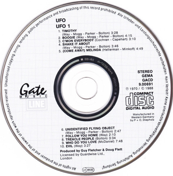 UFO (5) : UFO 1 (CD, Album, RE)
