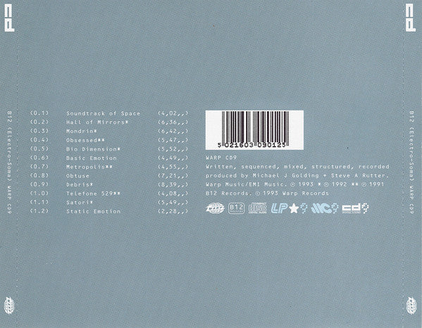 B12 : Electro-Soma (CD, Album)