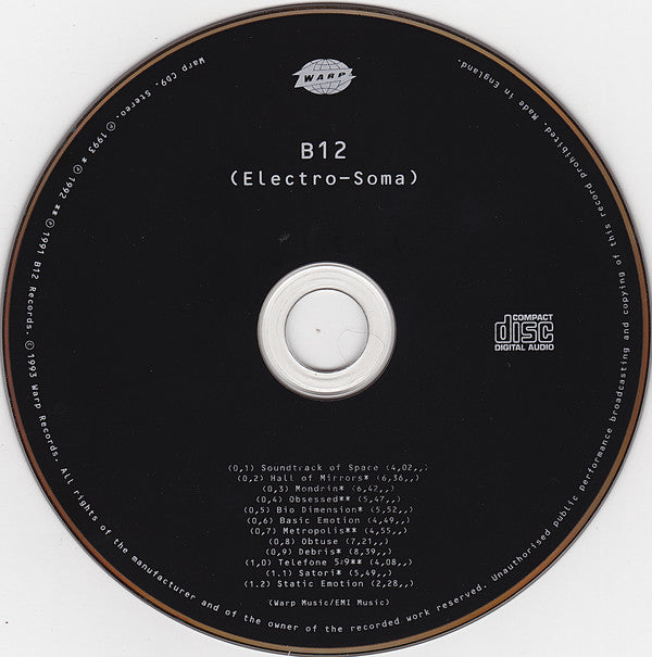 B12 : Electro-Soma (CD, Album)
