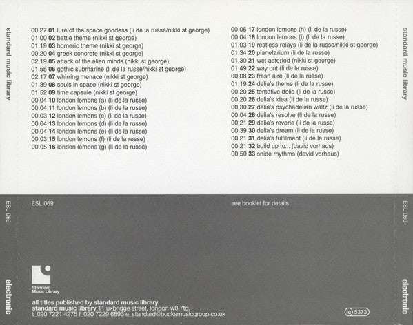 Delia Derbyshire : Standard Music Library: Electronic (CD, Album, Mono, RE)