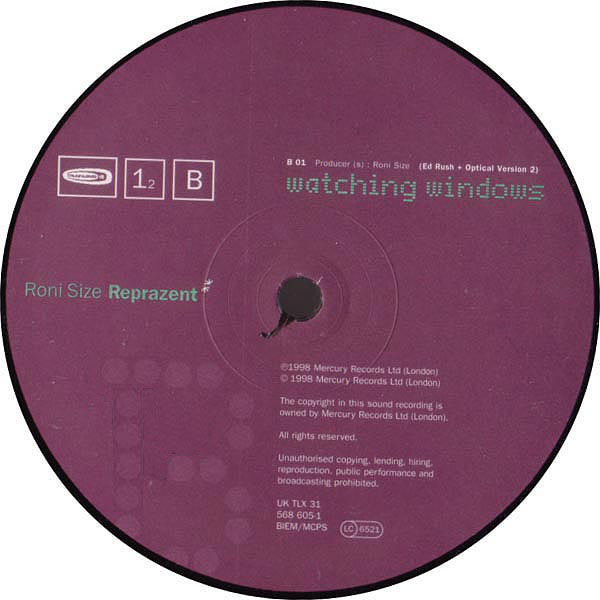 Roni Size / Reprazent : Watching Windows (12")