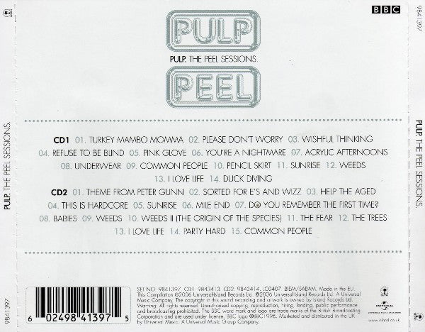 Pulp : The Peel Sessions (2xCD, Album)