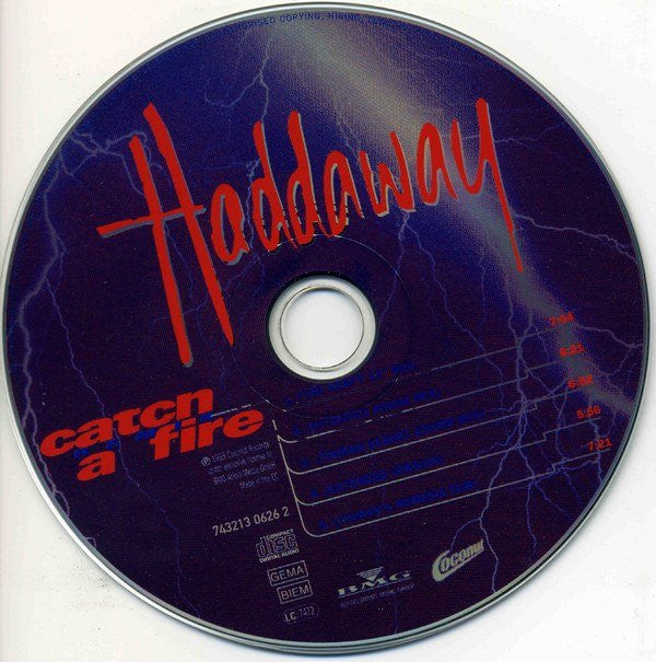 Haddaway : Catch A Fire (Remix) (CD, Maxi)