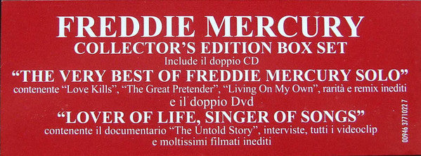 Freddie Mercury : Lover Of Life, Singer Of Songs (Box, Comp, Col + 2xCD, Comp + DVD-V, PAL + DVD-V, )
