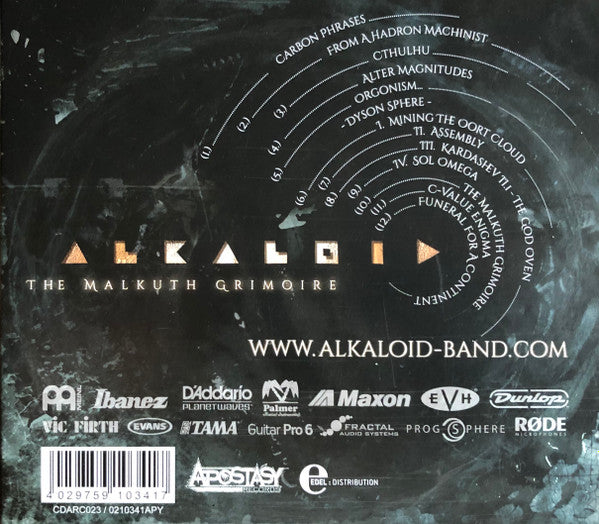 Alkaloid (6) : The Malkuth Grimoire (CD, Album, Dig)