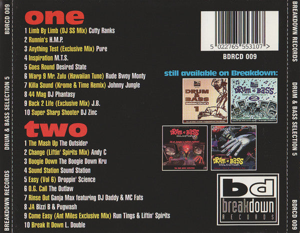 Various : Drum &amp; Bass Selection 5 (Watch The Ride - Part 5 - Rinse Out) (2xCD, Comp)