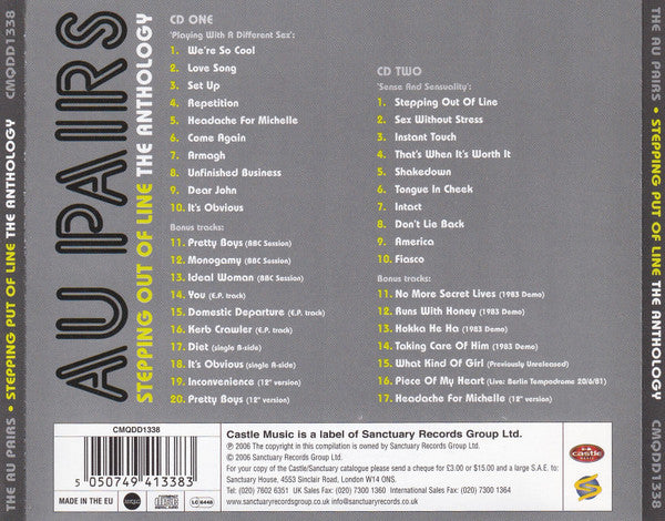 Au Pairs : Stepping Out Of Line (The Anthology) (CD, Album, RE, RM + CD, Album, RE, RM + Comp)