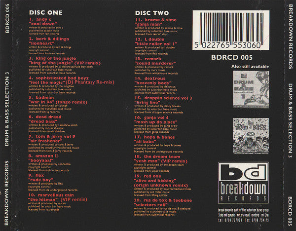 Various : Drum &amp; Bass Selection 3 (The Dub Plate Selection) (2xCD, Comp)