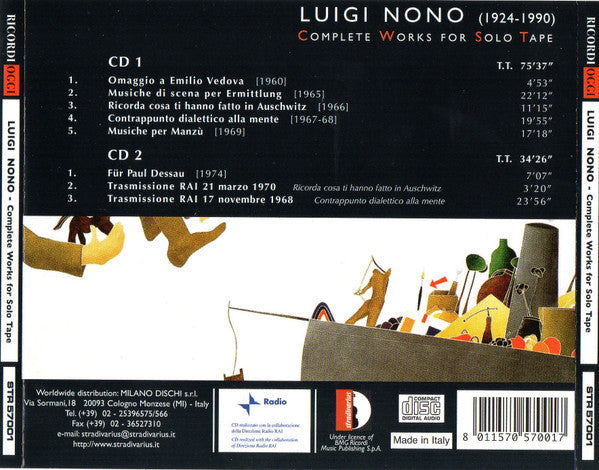 Luigi Nono : Complete Works For Solo Tape (2xCD)