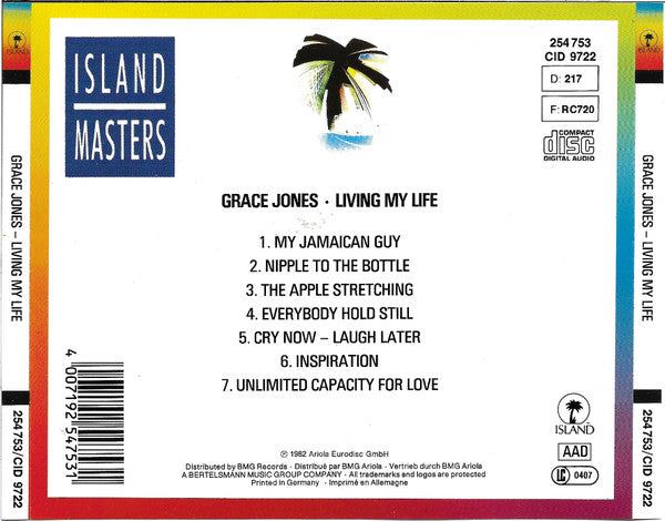 Grace Jones : Living My Life (CD, Album, RE)