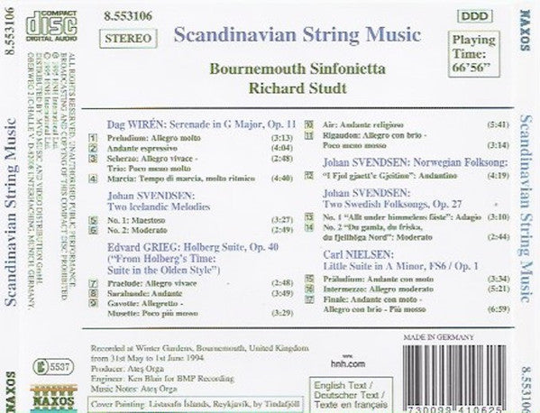 Bournemouth Sinfonietta, Richard Studt : Scandinavian String Music (CD, Album)