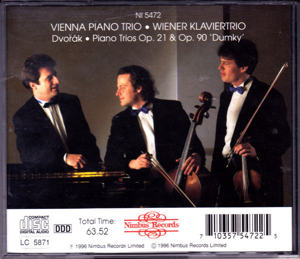 Dvorak*, Vienna Piano Trio : Piano Trios Op.21 &amp; Op. 90 "Dumky" (CD, Album)