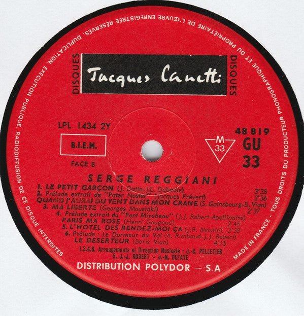 Serge Reggiani : Album N° 2 - Bobino (LP, Album, Mono, Sin)