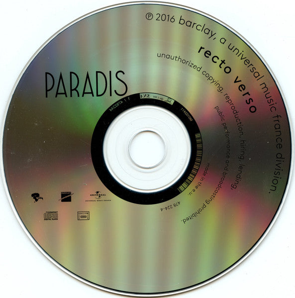 Paradis (2) : Recto Verso (CD, Album)