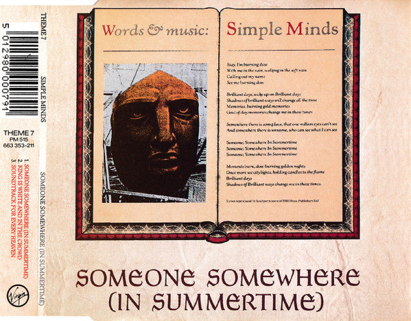 Simple Minds : Someone Somewhere (In Summertime) (CD, EP)