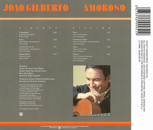 João Gilberto : Amoroso (CD, Album, RE)