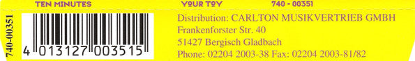 Ten Minutes : Your Toy (CD, Maxi)