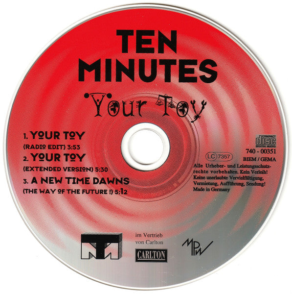 Ten Minutes : Your Toy (CD, Maxi)