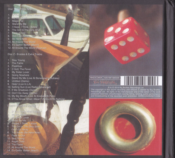 Oasis (2) : Be Here Now (CD, Album, RE, RM + CD, Comp + CD, Album + Dlx, Di)