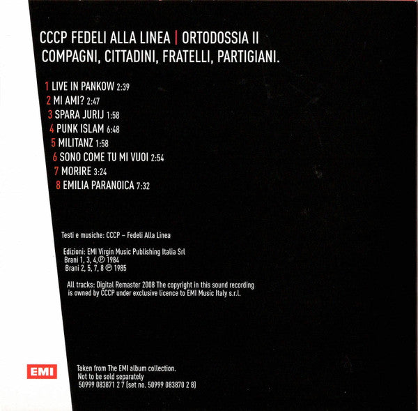 CCCP Fedeli Alla Linea* : The Album Collection (5xCD, Album, RE, RM + Box, Comp)