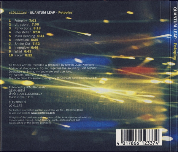 Quantum Leap : Fotoplay (CD, Album)