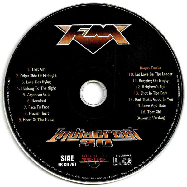 FM (6) : Indiscreet 30 (CD, Album)