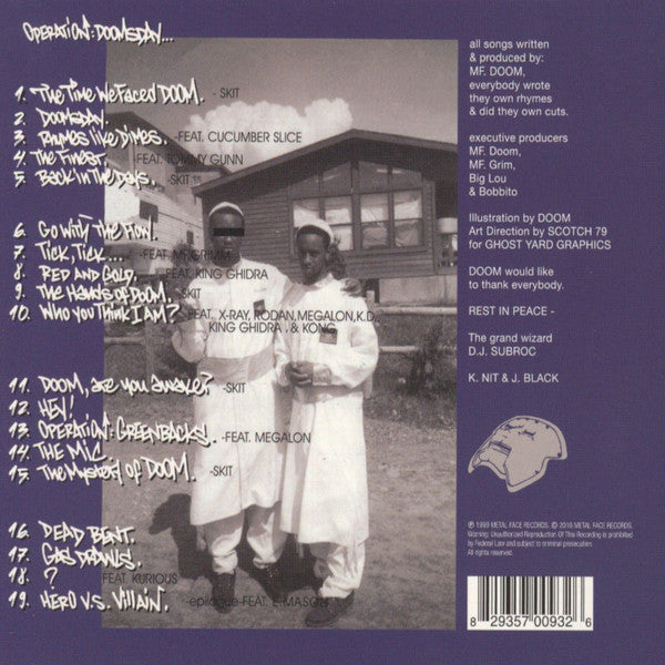 MF Doom : Operation: Doomsday (CD, Album, RE, RM, Dig)
