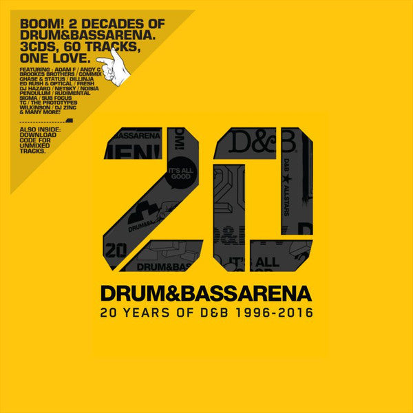 Various : Drum &amp; Bass Arena - 20 Years Of D&amp;B 1996-2016 (3xCD, Mixed)