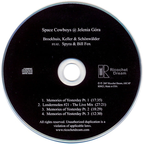 Broekhuis, Keller &amp; Schönwälder Featuring Spyra &amp; Bill Fox : Space Cowboys @ Jelenia Góra (CD, Album, Ltd)