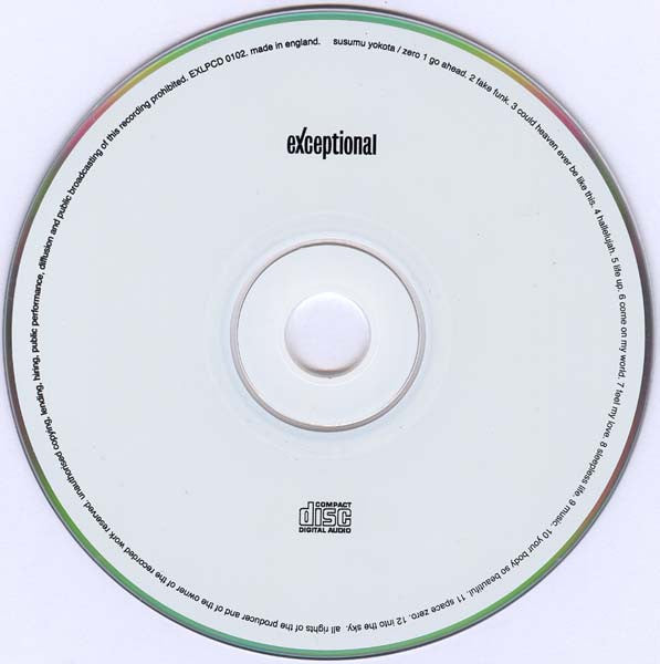 Susumu Yokota : Zero (CD, Album)