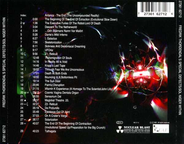 Fredrik Thordendal's Special Defects : Sol Niger Within (CD, Album)