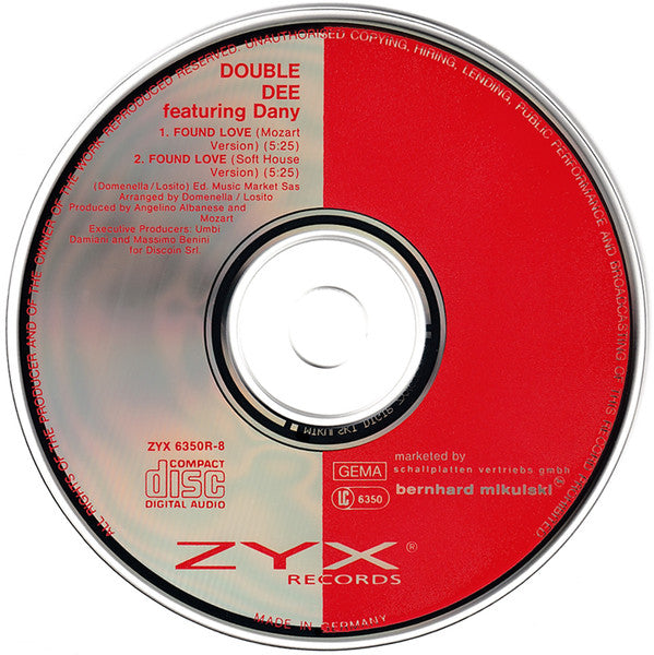 Double Dee Featuring Dany : Found Love (Remixes) (CD, Maxi)