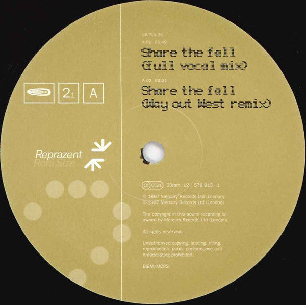 Roni Size / Reprazent : Share The Fall (12&quot;, 2₁)