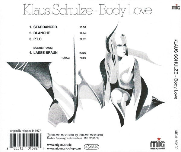 Klaus Schulze : Body Love (CD, Album, RE)