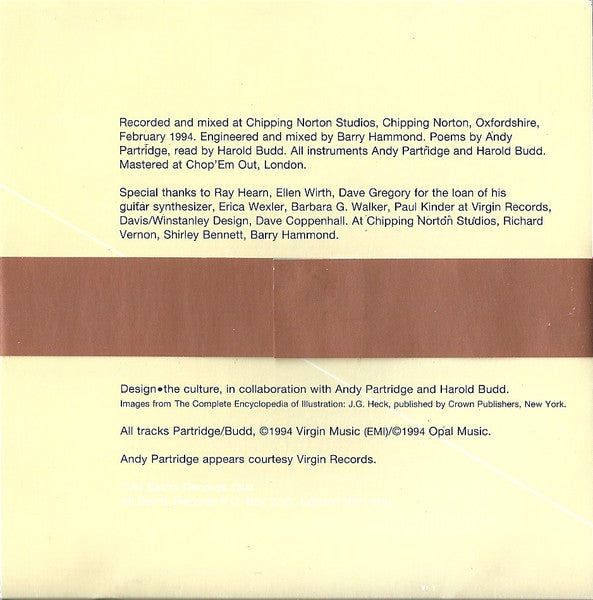 Andy Partridge, Harold Budd : Through The Hill (CD, Album)