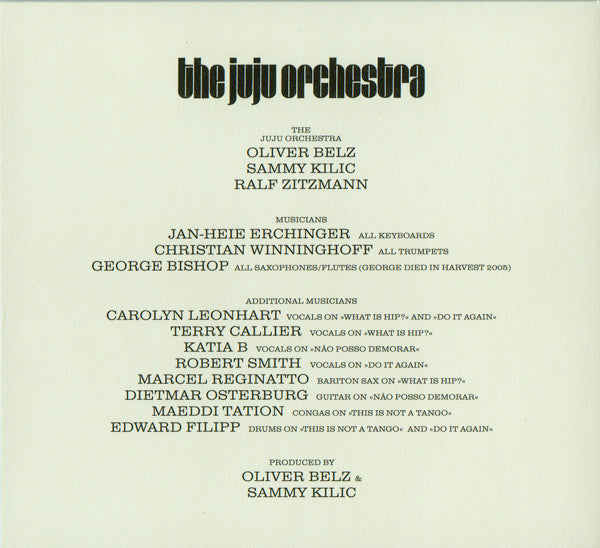 The Juju Orchestra : Bossa Nova Is Not A Crime (CD, Album, Dig)