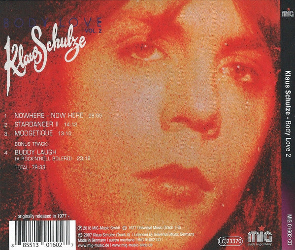 Klaus Schulze : Body Love Vol. 2 (CD, Album, RE)